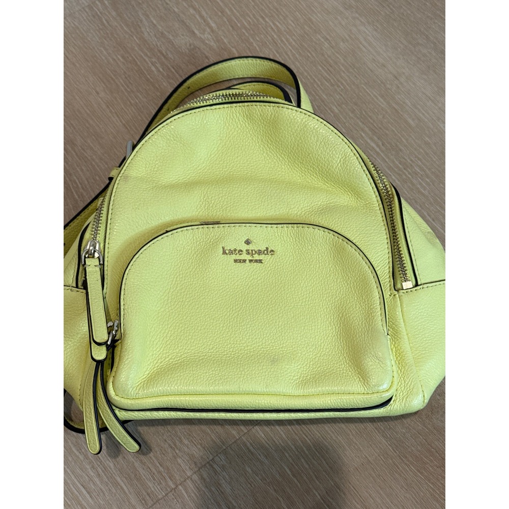 Kate Spade Butter Yellow Pebbled Leather Mini Backpack